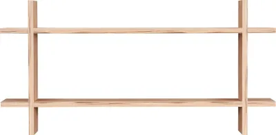 Produktbild von Regal BxH 98x48cm Holz Steckregal Kernbuche Wandregal Bücherregal Ablage Deko