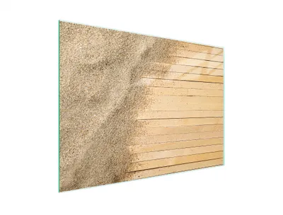 Produktbild von Glasschneidebrett aus gehärtetem Glas, Sand, 40x30 cm, mit rutschfesten Silikonfüßen