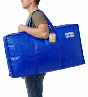 Image de Elzusha - Sac de déménagement extra large, 208 litres - Pliable et étanche avec fermeture éclair