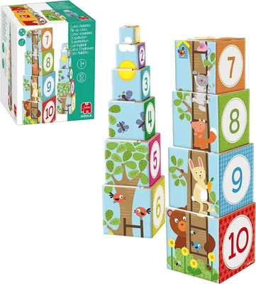 Image de Goula : Blocs de construction en bois - Pour les enfants à partir de 1 an - Jouets en bois pour bébés