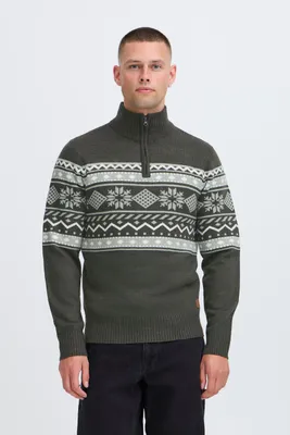Produktbild von Blend BHNolan Herren Strickpullover Troyer Grobstrick Pullover regular fit