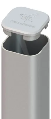 Produktbild von TraumGarten Silber 7x7 cm Metallpfosten Erdverbau, Zaunbohlenpfosten, Pfostenkappe, Witterungsschutz, Universell Einsetzbar, Stabil Ohne Bodenanker