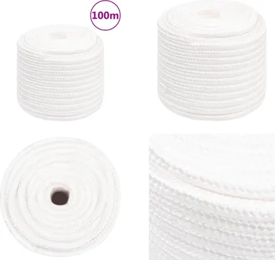Obrázek produktu pro vidaXL Lodní lano bílé 18 mm 100 m polypropylen - Lodní lano - Lodní lana - Opletené lodní lano - Kotevní šňůra