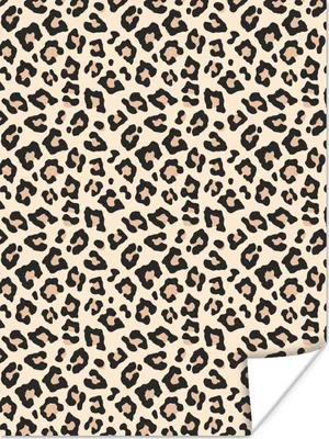 Produktbild von MuchoWow® Poster Pantherdruck - Schwarz - Rosa 90x120 cm - Wohnzimmer