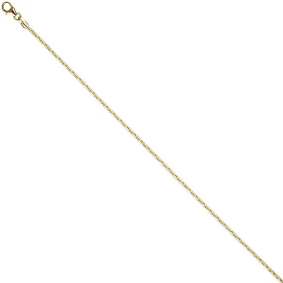Produktbild von 1,7mm feine Kobrakette Halskette Collier aus 333 Gold Gelbgold oval Damen 50cm