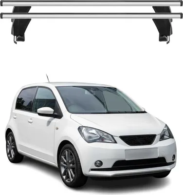 Image de Menabo Barres de toit Transversales pour Seat Mii 2012-2021 Alu Gris ABE 2x