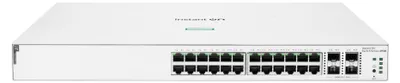 Obrázok produktu pre HPE Aruba Networking Networking Instant On Switch 24p Gigabit CL4 PoE 4p SFP+ 370W 1930, Riadený, L2/L3/L4, Gigabit Ethernet (10/100/1000), Podpora napájania cez Ethernet (PoE), Inštalácia do Racku, 1U