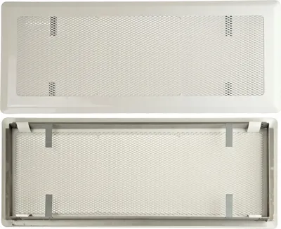 Produktbild von Lüftungsgitter 16X45 Cm FEINZ Hochwertig Langlebig Einfache Montage Metall Weiß