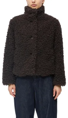 Produktbild von s.Oliver Damen Outdoor-Jacke – Webpelz, Relaxed Fit, Stehkragen