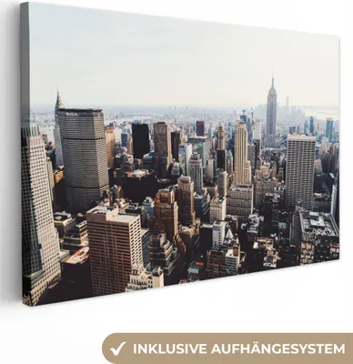 Produktbild von OneMillionCanvasses® - Leinwandbilder - 140x90 cm, Amerika - New York - USA, Wandbilder Kunstdruck Wanddekoration