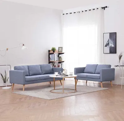 Produktbild von Maison Exclusive - Sofagarnitur 2-Sitzer & 3-Sitzer Stoff Hellgrau