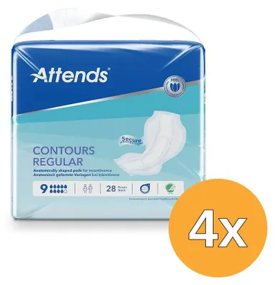 Productafbeelding van 4x Attends Inlegger Contours 9 (28 stuks)