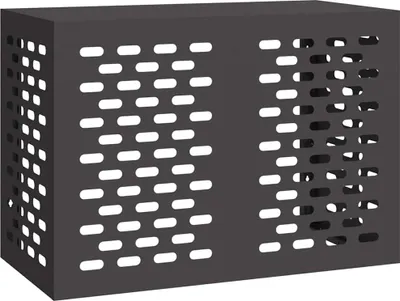 Immagine prodotto di vidaXL Coperchio per aria condizionata nero 100 x 50 x 70 cm acciaio