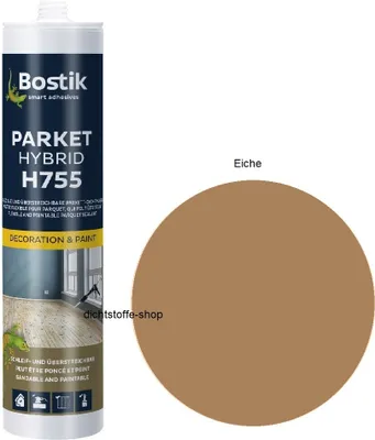 Produktbild von Bostik H755 Parkett 1K Hybrid Parkett Fugen Dichtstoff 290ml Kartusche Eiche