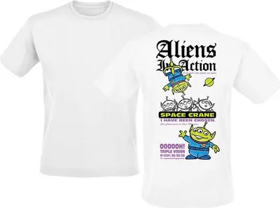 Produktbild von Toy Story T-Shirt Herren Aliens in Action weiß 3XL