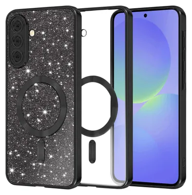 Zdjęcie produktu dla Techsuit Glitter MagSafe etui do Samsung Galaxy A36 5G A56 5G - czarne