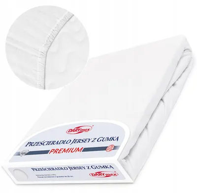 Produktbild von Darymex Jersey Spannbettlaken 90x200 cm Hohe Grammatur Weiß