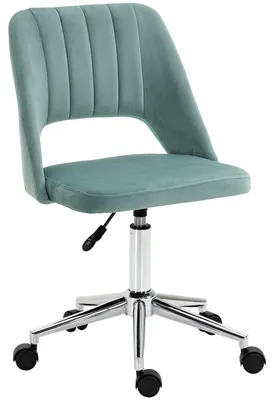 Produktbild von Ergonomischer Bš¹rostuhl mit verstellbarer H?he, Samtbezug, 49 x 60 x 79šC91 cm, petrolgrš¹n
