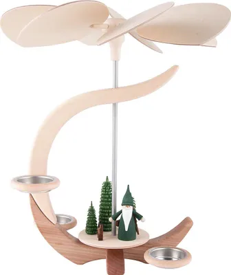 Productafbeelding van Eénlaags piramidevormige kerstman (30 cm) van Seiffener volkskunst