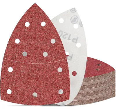 Produktbild von Schleifpapier Dreieck 11 Loch Klett Körnung 120 50 Stück für Detailschleifer