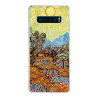 Produktbild von MuchoWow® Handyhülle Schutzhülle Hülle für Samsung Galaxy S10 Lite Olivenbäume mit gelbem Himmel und Sonne - Vincent van Gogh Silikon Softcase Handy Hülle - Schutz
