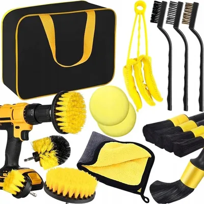 Produktbild von LUXTOM | Auto Reinigungsset, 19 Stück, Autopflege Set, Auto Detailing Pinsel, für Auto Reinigung, Auto Polierset, Felgenreinigungsset