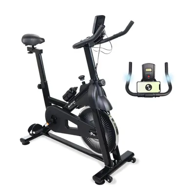 Immagine prodotto di Mobiclinic® Fitness, Cyclette, Diversi livelli di resistenza, Teide, Completamente regolabile, Schermo LCD, Cardiofrequenzimetro