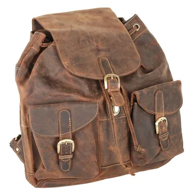 Produktbild von Greenburry VINTAGE 1711-25 großer Leder Rucksack , Größe L , Daypack