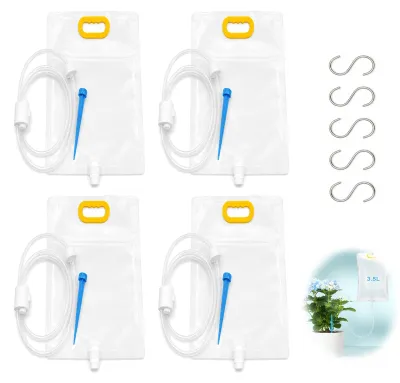 Produktbild von Automatische Bewässerungsbeutel, 3,5 L, 4er Set, mit einstellbarem Durchflussventil, für Topfpflanzen