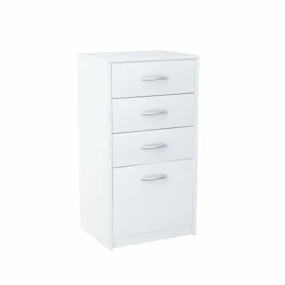 Obrázok produktu pre Komoda Meblando so 4 zásuvkami, V 85 cm, Š 45 cm, H 35 cm, komoda do obývačky alebo predsiene, biela