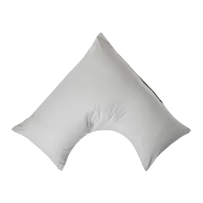 Produktbild von HOMESCAPES Kissenbezug V Form Fadenzahl 200 silber grau