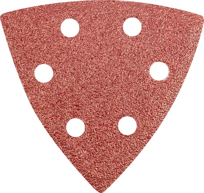 Zdjęcie produktu dla GRAPHITE Papier ścierny delta na rzep 93 x 93 mm K 60, 5 szt., z otworami