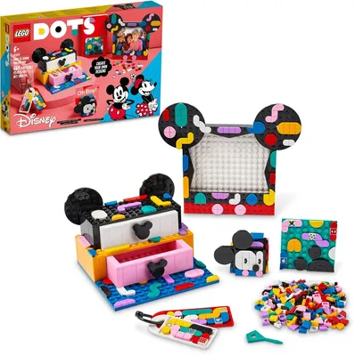 Obrázok produktu pre Sada na vlastnoru?nú tvorbu LEGO DOTS ? Disney 41964 Školský boxík Myšiak Mickey a Myška Minnie