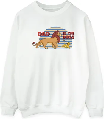 Produktbild von Disney - "The Lion King Dad Boss" Sweatshirt für Herren BI30637 (S) (Weiß)