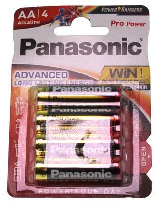 Produktbild von Panasonic 1x4 LR6PPG, Einwegbatterie, Alkali, 1,5 V, Blau, Rot, Weiß, 14,5 mm, 14,5 mm
