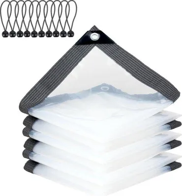 Obrázek produktu pro Voděodolná, průhledná PVC plachta, skládací, na zahradní nábytek