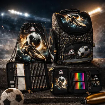 Produktbild von 3in1 Fußball Schulranzen seT Ranzen rucksack Federmappe Turnbeutel FOOTBALL fur JUNGEN SET FÜR SCHULKINDER SCHULRANZEN + FEDERMAPPE + TURNBEUTEL