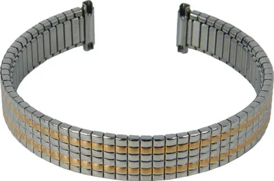 Produktbild von Zugband Edelstahl bicolor Teleskopanstoss 12mm 13mm 14mm 27812Bi