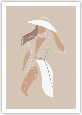 Produktbild von Poster - Poster ohne Rahmen - Minimalismus Frau Buntstift - 70x100 cm - Wand Bild - Wanddeko - Wandbilder - Kunstposter - Wandposter - Bilder - Kunstdruck - Wanddekoration - P2XPA70x100-4603