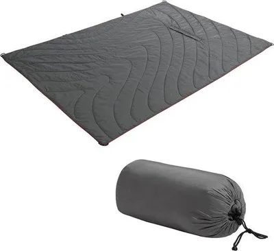 Produktbild von Famanu Thermodecke für Outdoor Camping - Warm, Winddicht, Wasserabweisend - Grau 132 × 190 cm