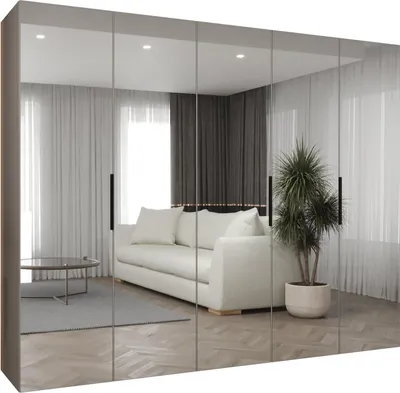 Produktbild von MEBLE KRYSPOL, Kleiderschrank, Schrank 250 cmx202x52, Kaschmir, Schwarz