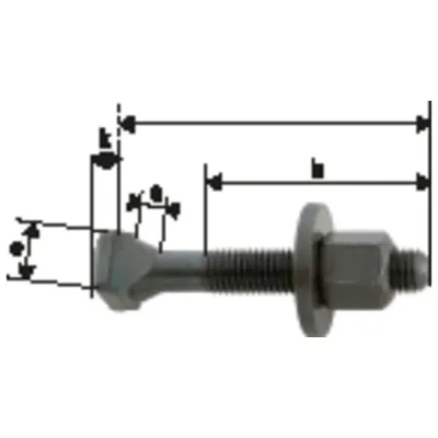 Obrázok produktu pre Skrutka s T-drážkou DIN 787 T-drážka 10 mm M10 D.40 mm Trieda 10.9 s maticou a podložkou AMF