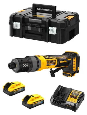 Produktbild von Geradschleifer DeWALT DCG420H2T (2 x 5,0 Ah Powerstack + DCB1104 + TSTAK II)