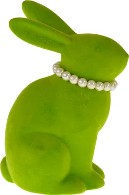 Produktbild von Werner Voß GmbH Voß Hase mit Perlenkette grün 11,5x8x16cm