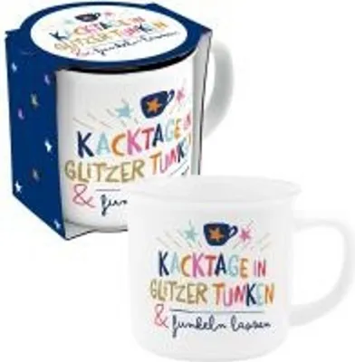 Produktbild von Sheepworld Goldene Tasse mit 'Kacktage' Motiv
