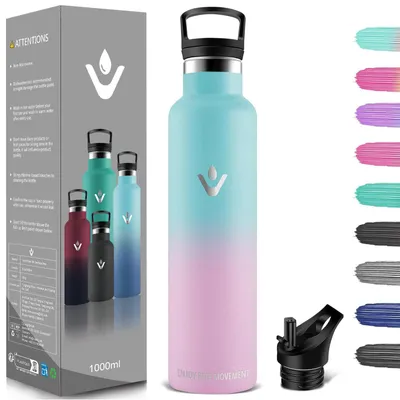 Isolierflasche 1 L, doppelwandig, 18/8 Edelstahl, BPA-frei