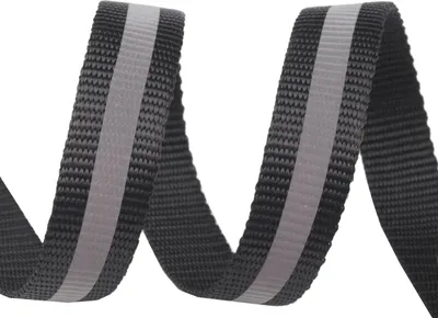 Obrázek produktu pro Popruh nylonový šíře 20 mm reflexní, černý / 1 m
