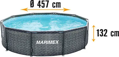 Produktbild von Rám bazénu Marimex Florida kulatý Ø 457x132 cm bez příslušenství ratan