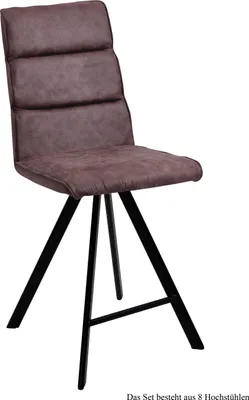Produktbild von Thekenstuhl (8er-Set) Delfina 47x109x60 Schwarz/Braun