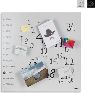 Immagine prodotto di Calendario da parete magnetico per soggiorno, ufficio e cucina Krok 1 - Grigio
